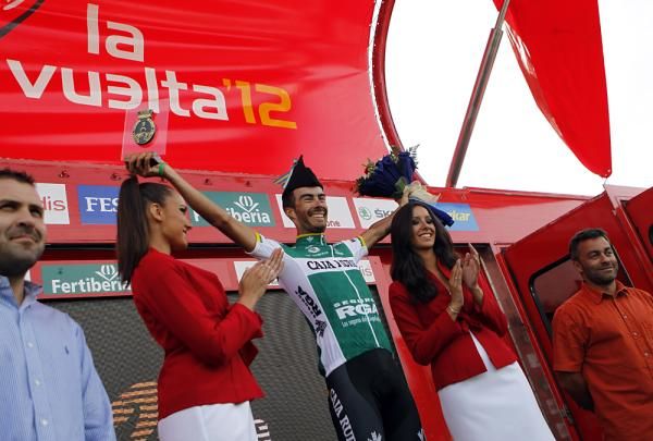 Antonio Piedra (Caja Rural) after winning stage 15 of the Vuelta a Espana 2012