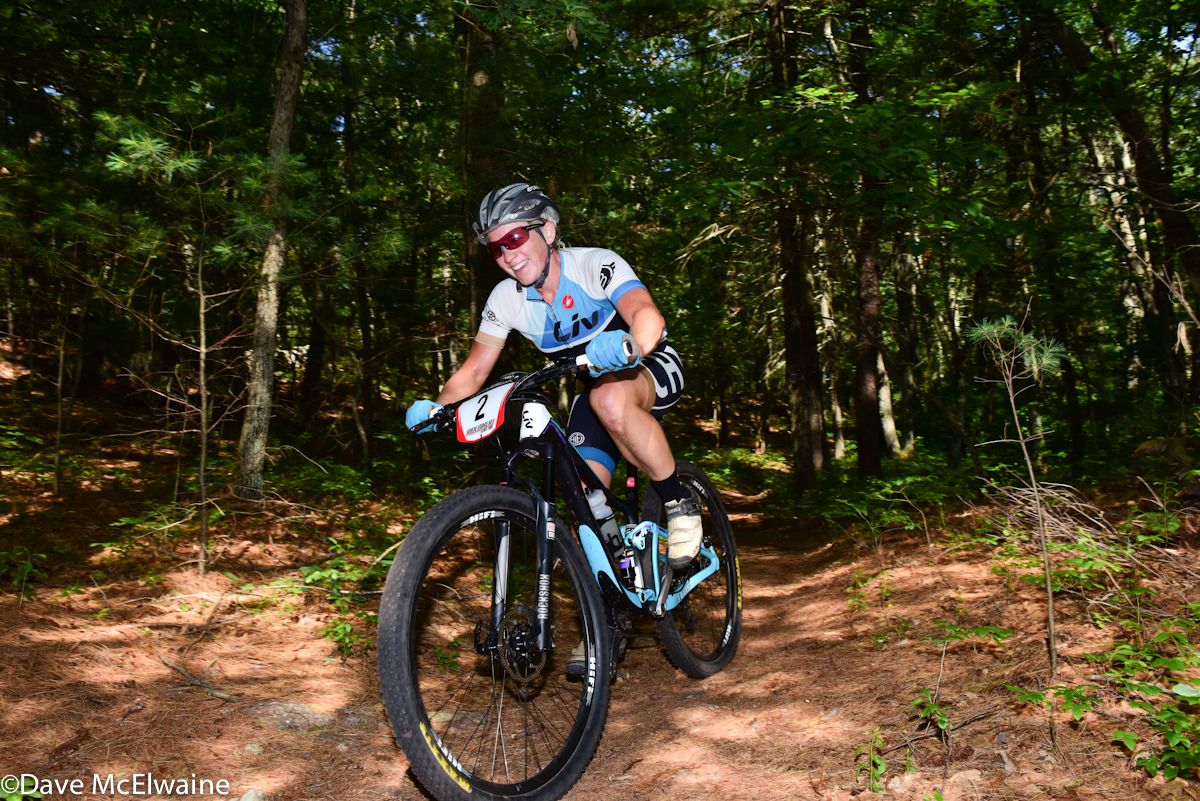 Megan Chinburg riding with one lap to go