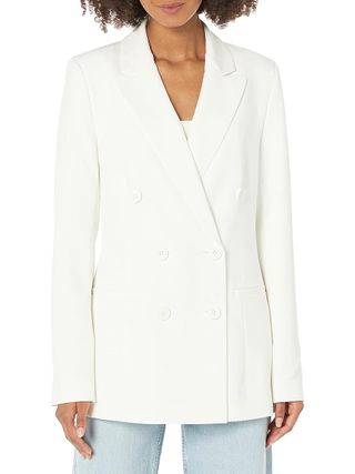 The Drop Women's Kurt Double Breasted Blazer, Ivory, Xx-Small