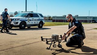 DJI Matrice 300RTK thermal drone being used by law enforcement officers
