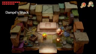 Link's Awakening heart piece location: Dampé's Shack