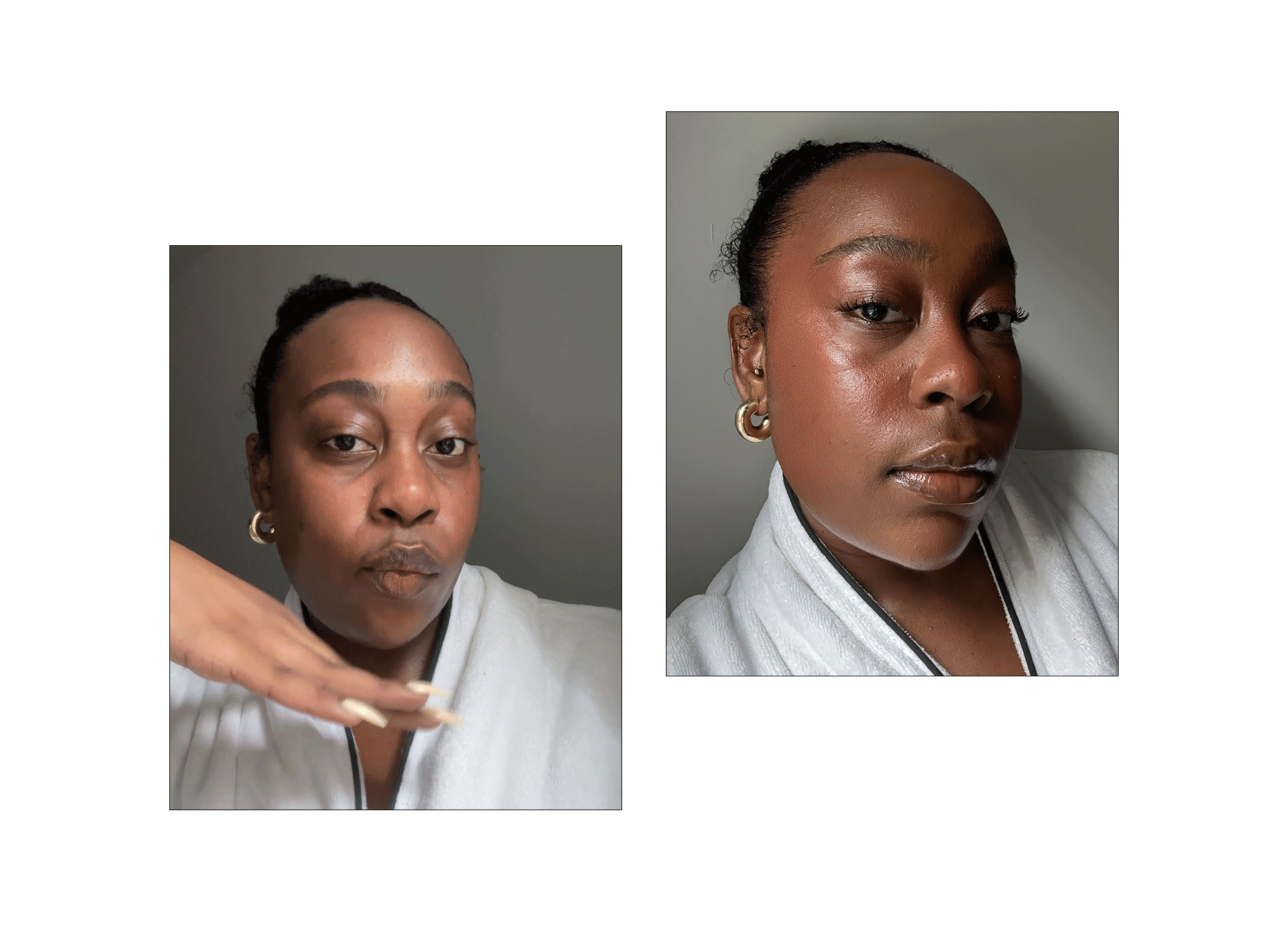 Editor applying summer glow makeup routine