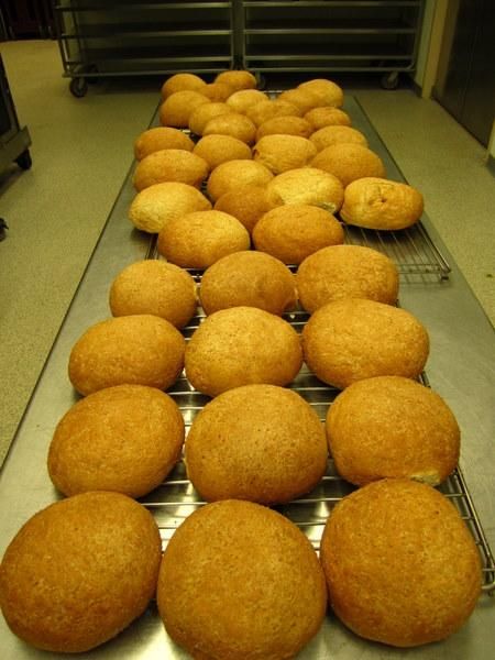 Fresh homemade bread out of the ovens