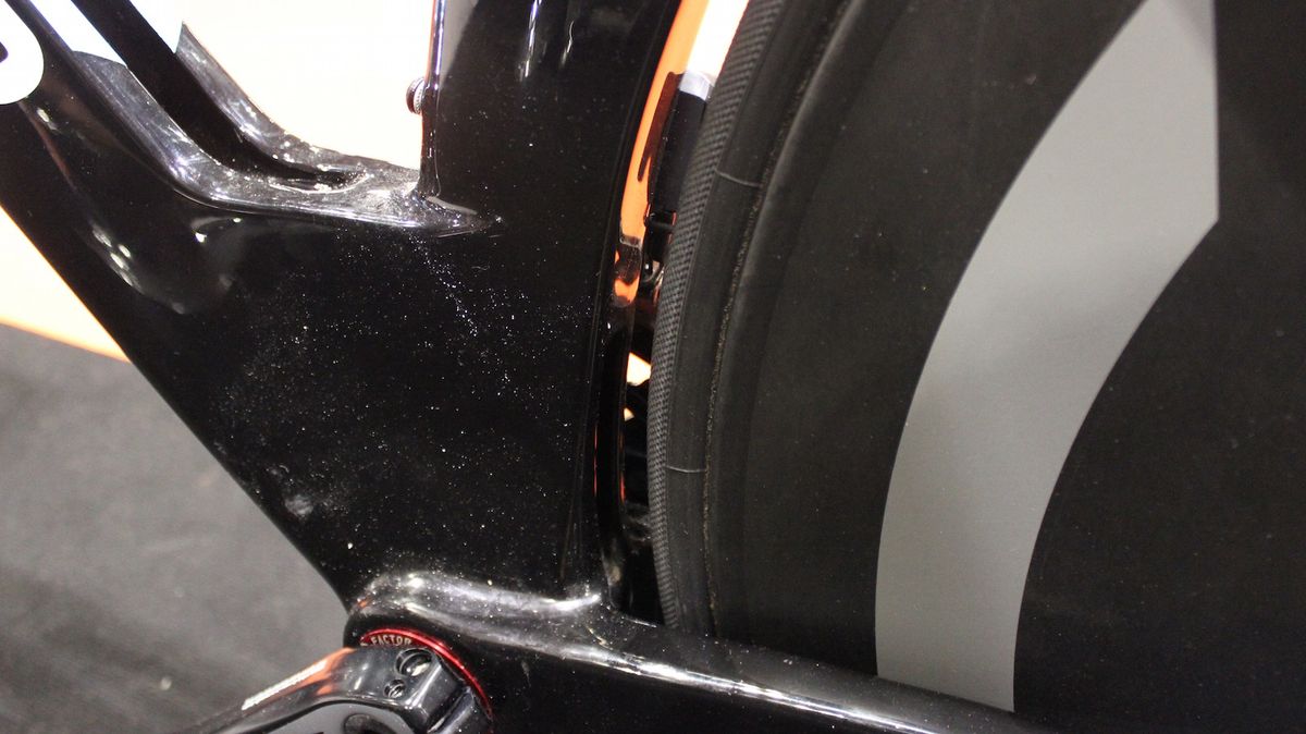 The frame allows up to 28mm tyre width