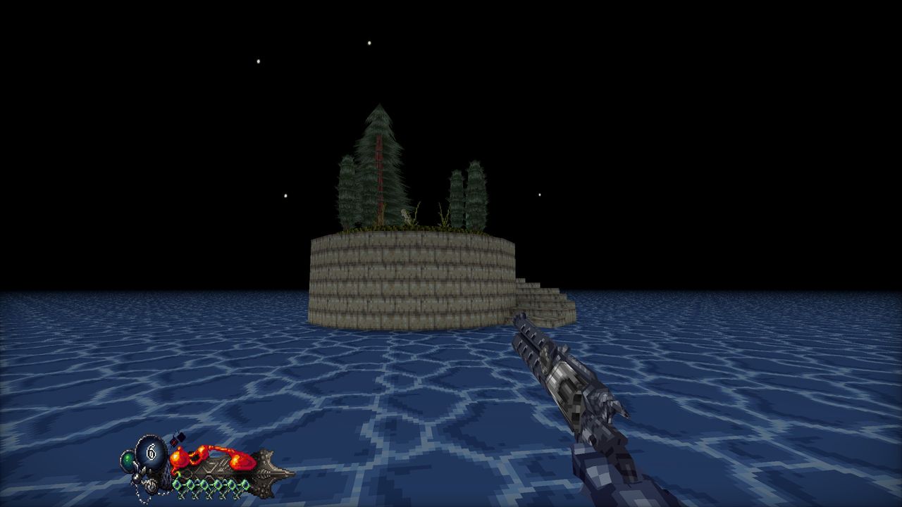 Stone edifice coming out of underground ocean in Mohrta.