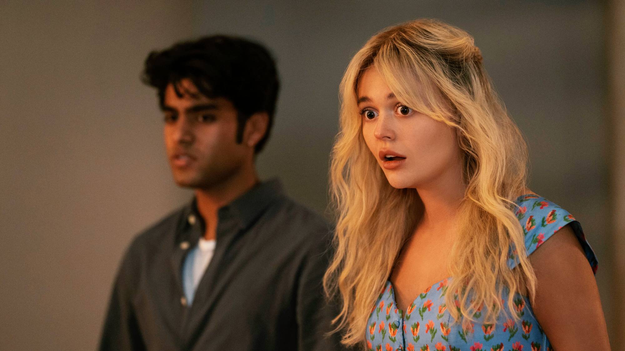 Shubham Maheshwari and Emily Alyn Lind in "We Were Liars" on Prime Video
