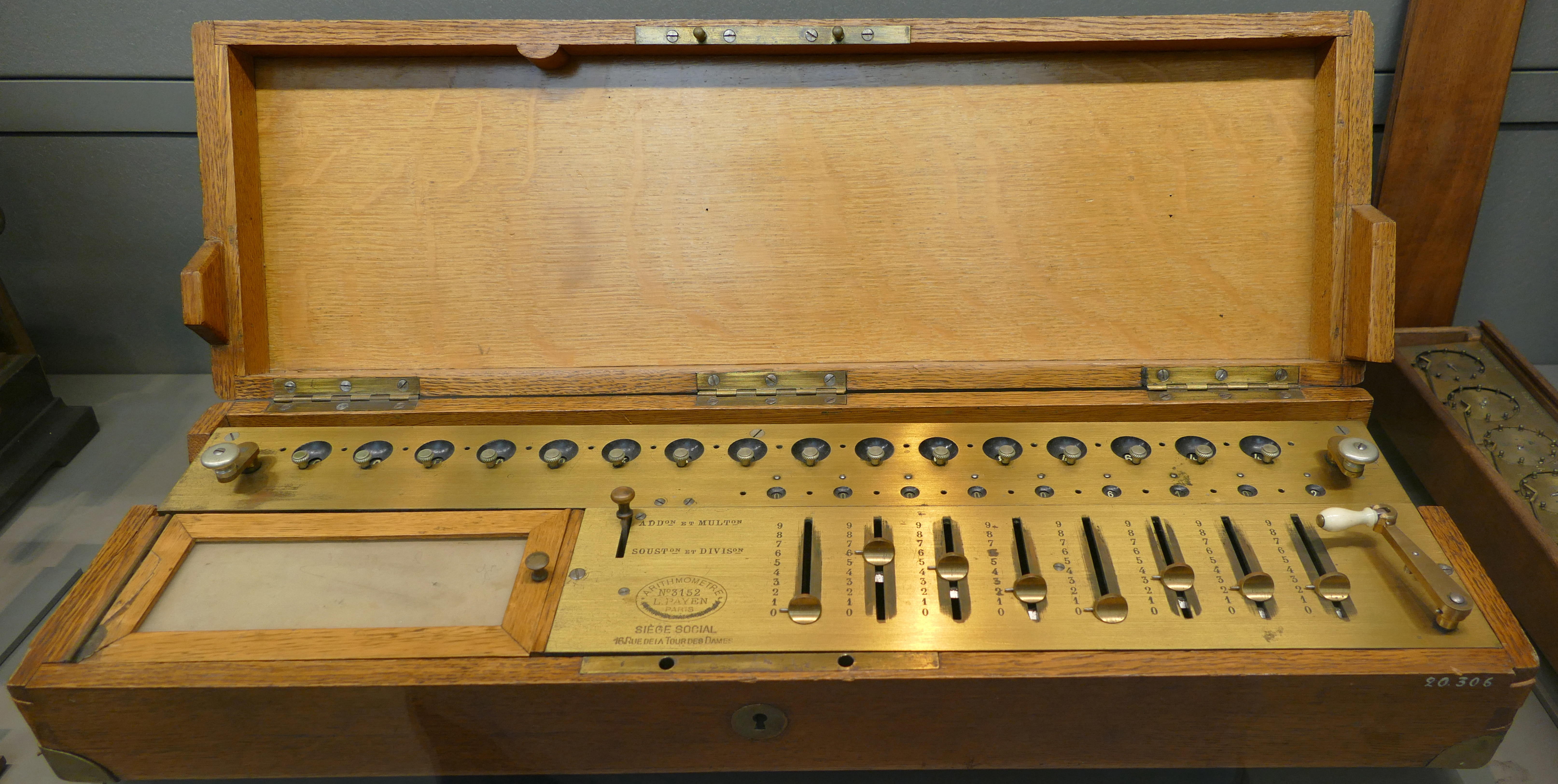 Arithmometer calculating machine, 1850, by Thomas de Colmar