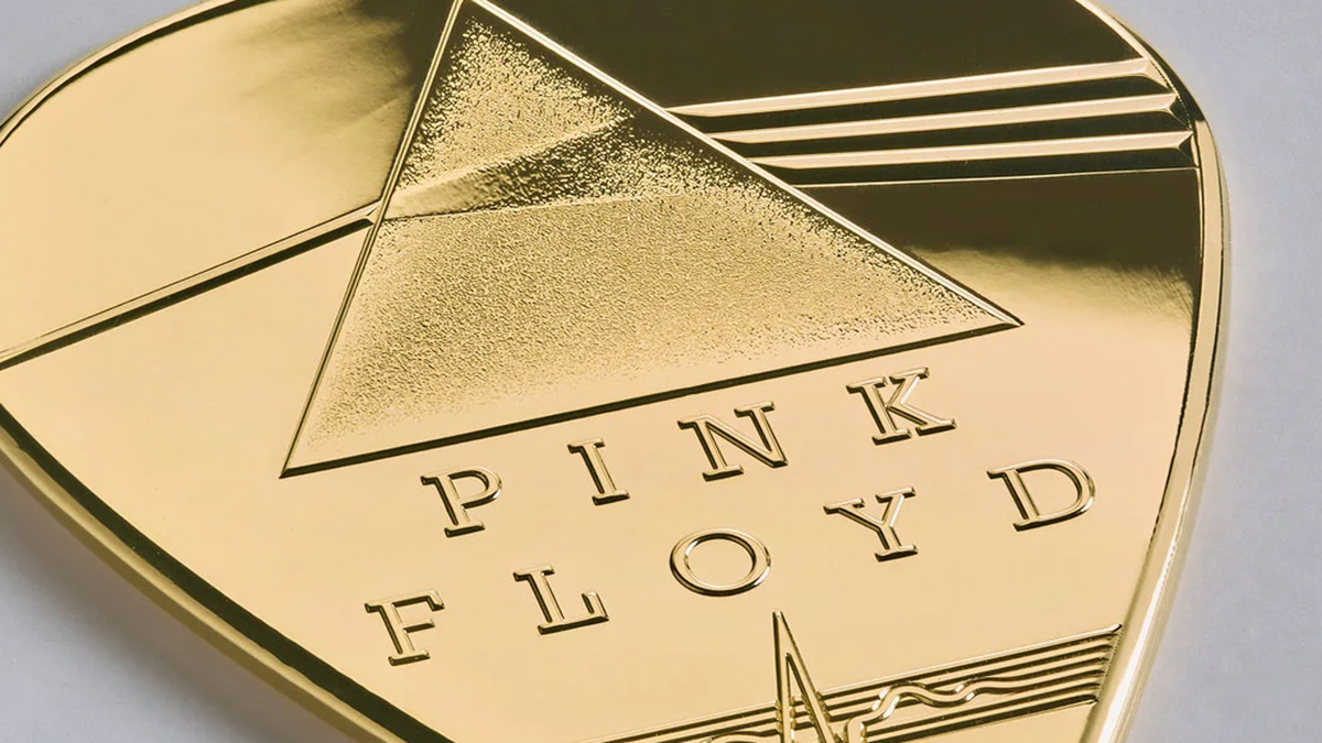 The Royal Mint Pink Floyd gold guitar pick