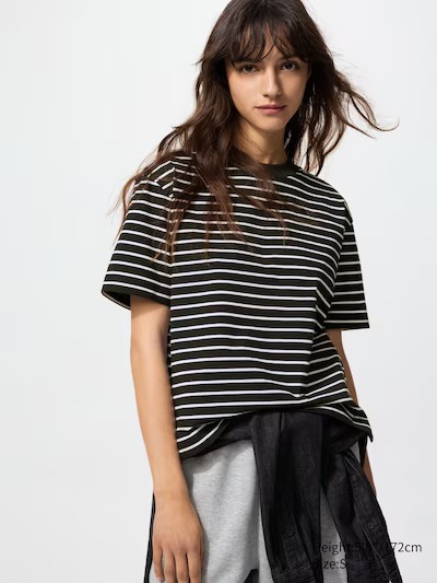 Airism Cotton T-Shirt (stripe)