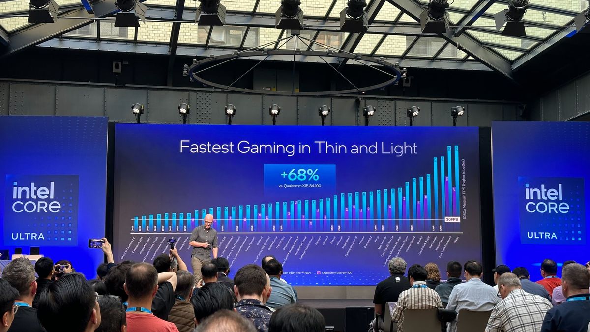 Intel VP of AI and Technical Marketing Robert Hallock at the Intel Core Ultra global launch event