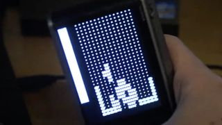 Screenshot from Daniel Cook video of Tetris running on Fujifilm XF1