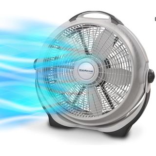 Lasko Wind Machine Air Circulator Floor Fan, 3 Speeds, Pivoting Head for Large Spaces, 20