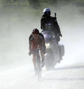 Martin Kohler on solo escape, Giro d