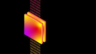 Abstract image of code passing through a filter to symbolise end-to-end encryption