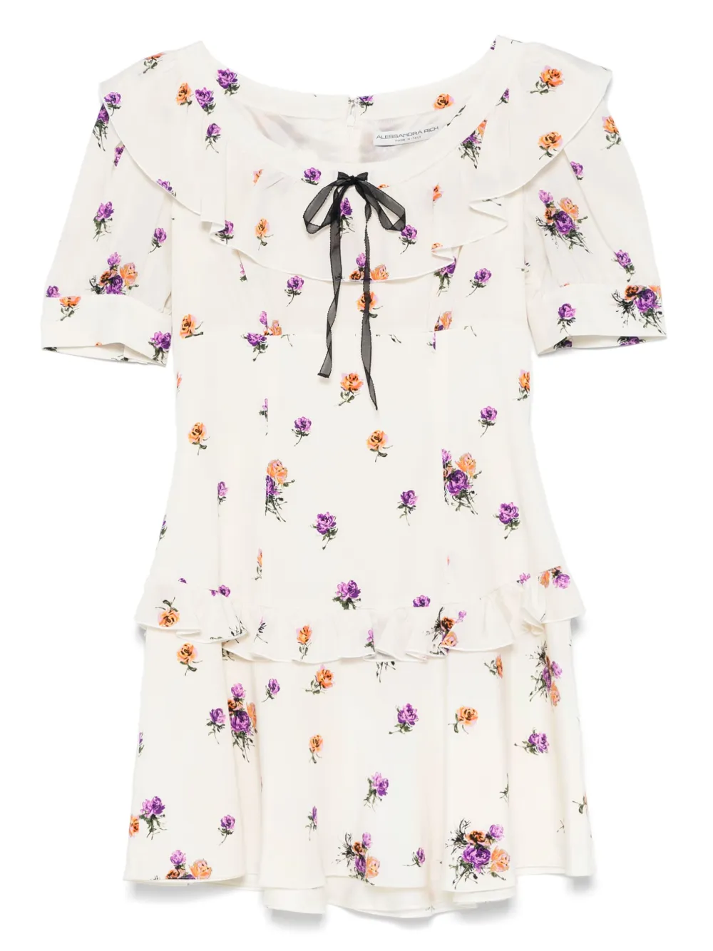 Rose-Print Mini Dres | 40