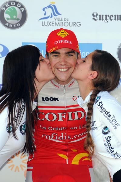 Tony Gallopin (Cofidis) has a big smile on the podium.