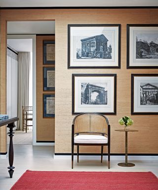 Small entryway ideas with gallery wall