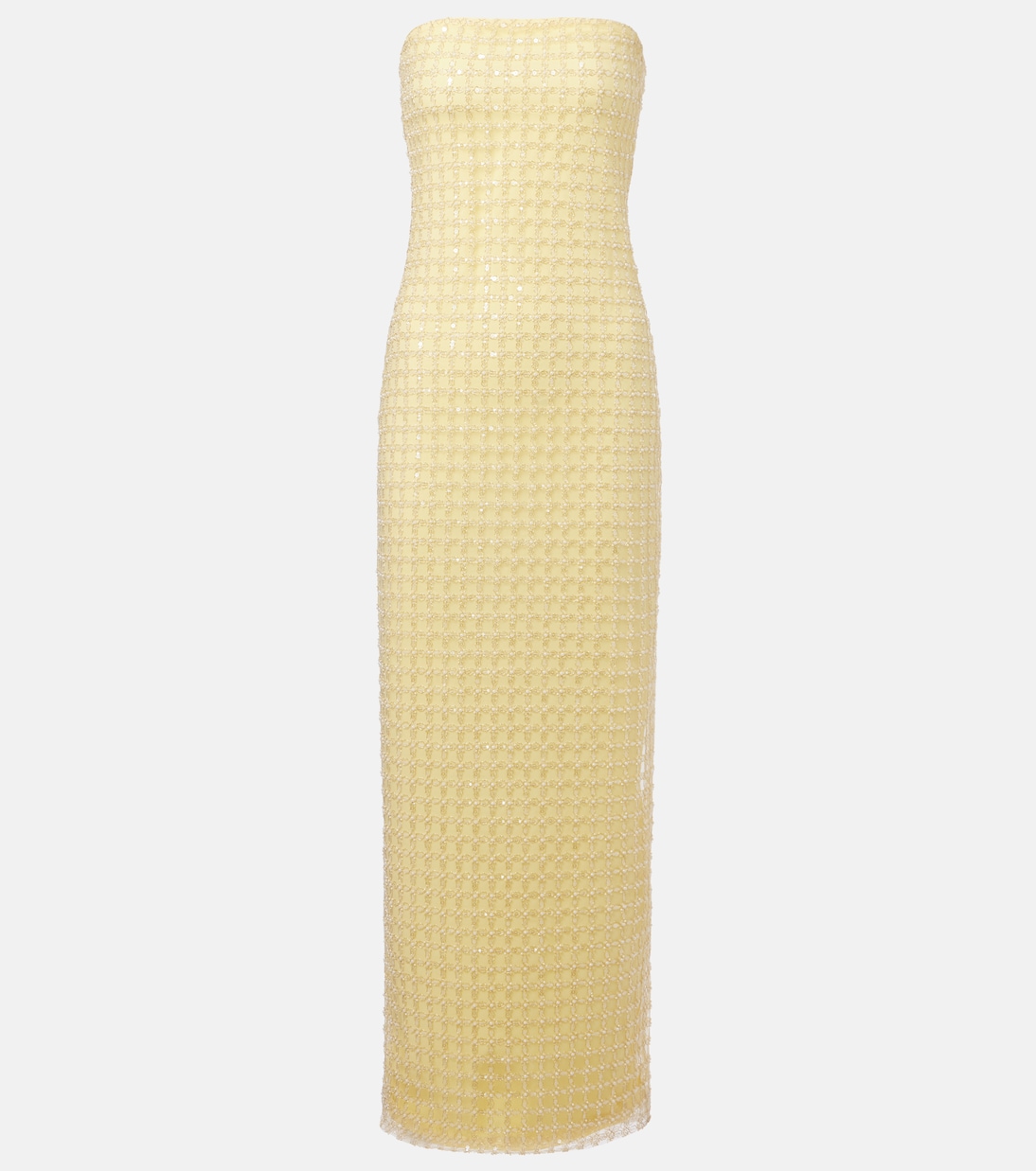 Embellished Strapless Gown