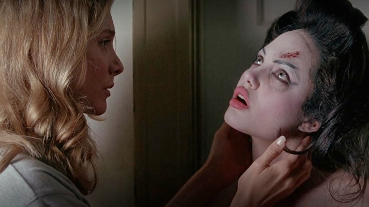 Elizabeth Mitchell and Angelina Jolie in Gia