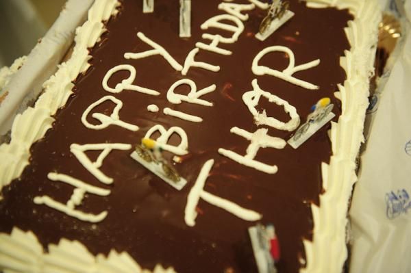 The team would have to train for even longer after tucking into this cake.