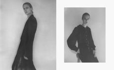 Left, jacket, £1850; dress £5200, by Valentino. Earrings, £185, by Alighieri. Right, dress, £5200, by Fendi