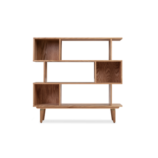 modular wooden bookshelf