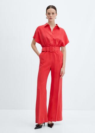 Belt Long Jumpsuit