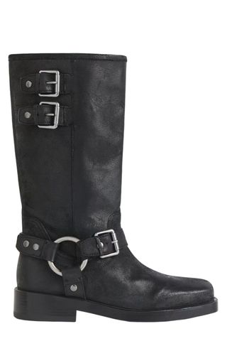 H&M Suede Biker Boots