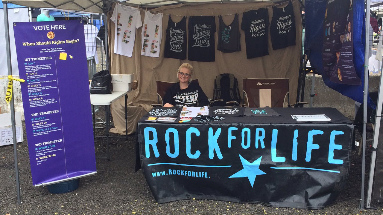 A picture of Rock For Life&#039;s tent on the Vans Warped Tour 2016