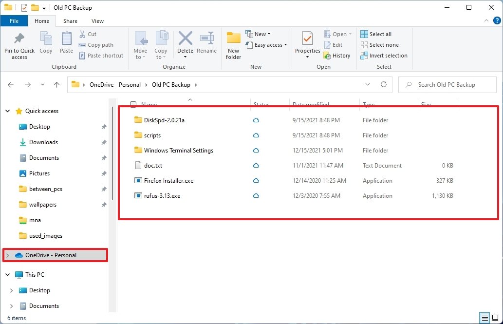 Transfer files new laptop from OneDrive