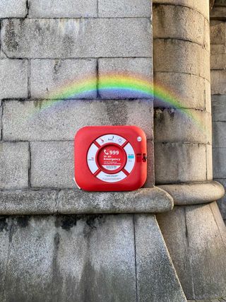 Olafur Eliasson, Marvelous Rainbow. Augmented reality. Via the Acute Art App for Unreal City exhibition