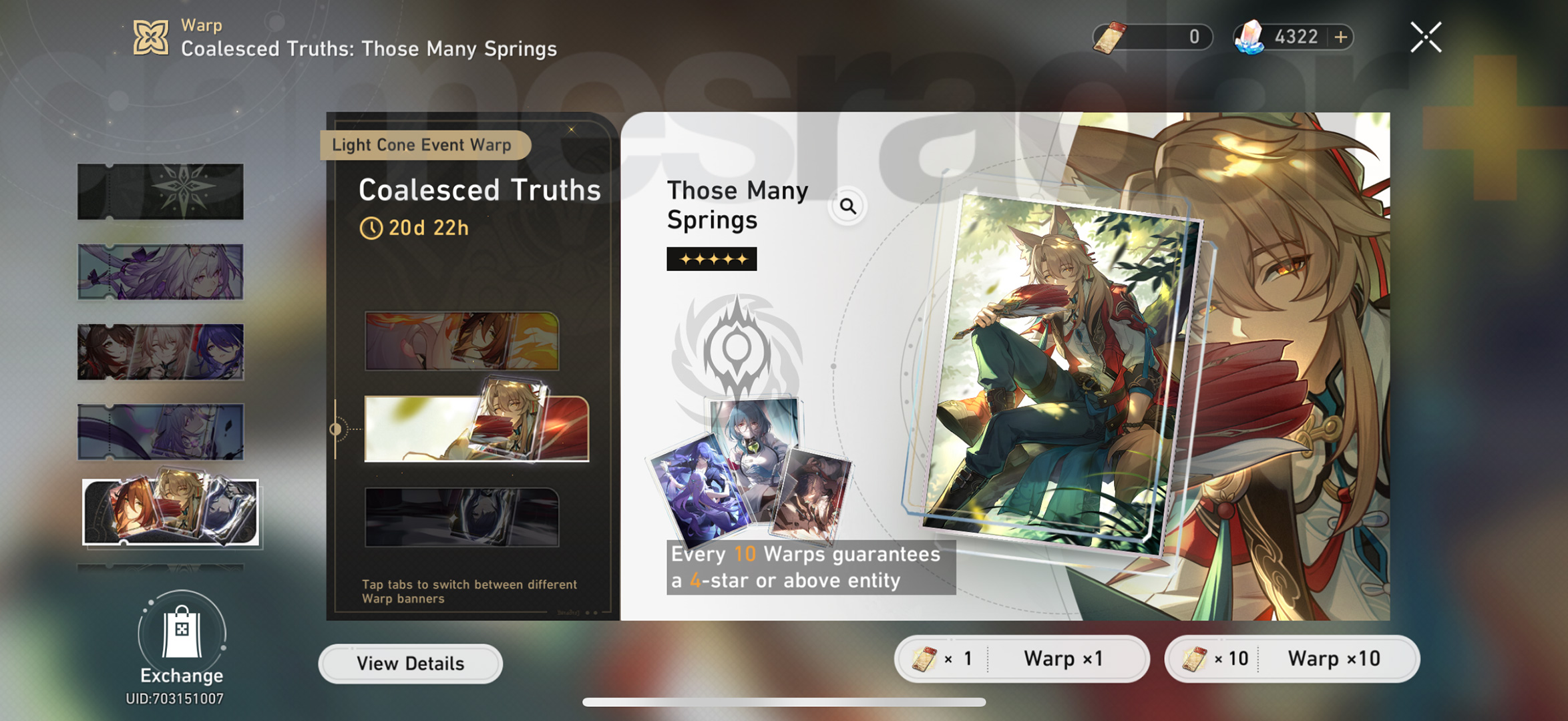 Honkai Star Rail banner schedule - Coalesced Truths: Those Many Springs