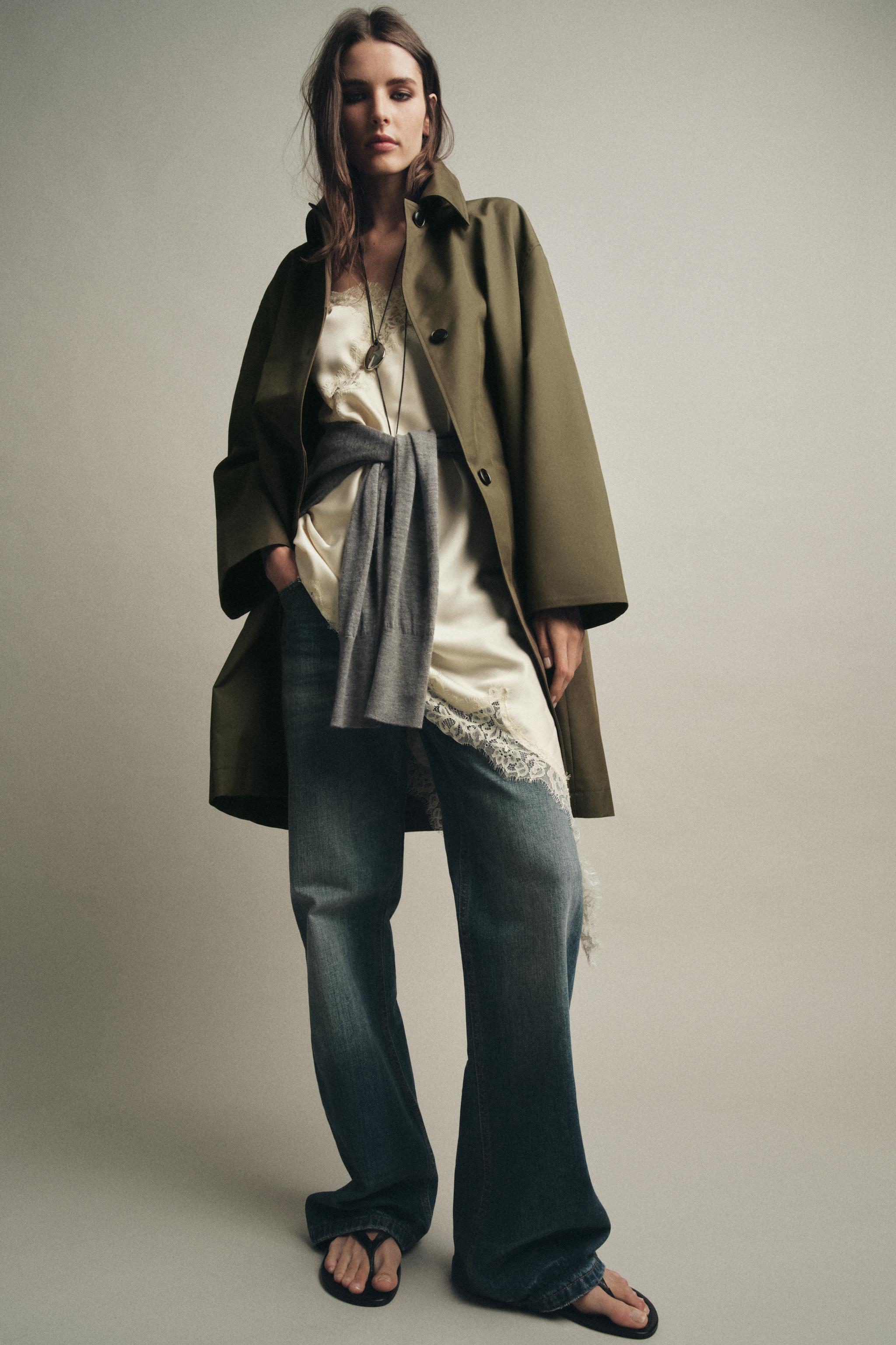 Water Repellent Trench Coat Zw Collection