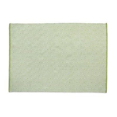 woven sage green rug