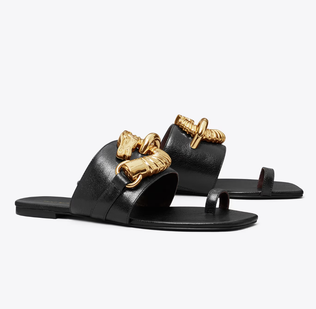 Jessa Toe Ring Sandal in Beige, Size 8.5