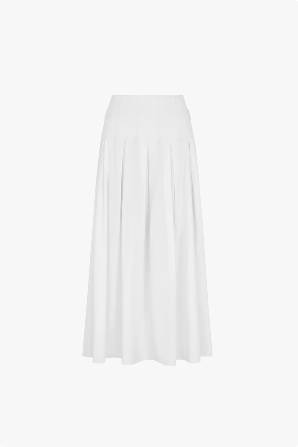 Julie Pleated Cotton Midi Skirt