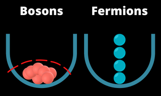 Illustration of boson and fermions.