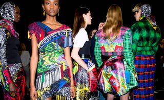 colourful outfits by versace