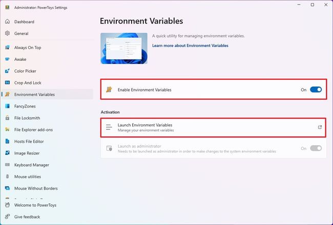 How to use PowerToys to manage environment variables on Windows 11 ...