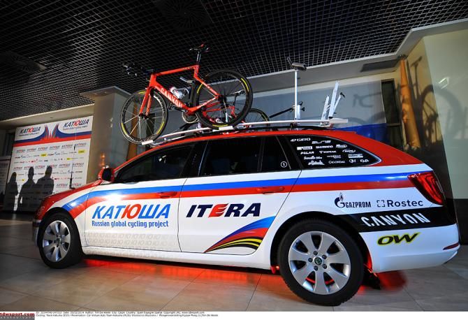 The Katusha team car
