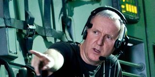 Avatar James Cameron on set, giving directions