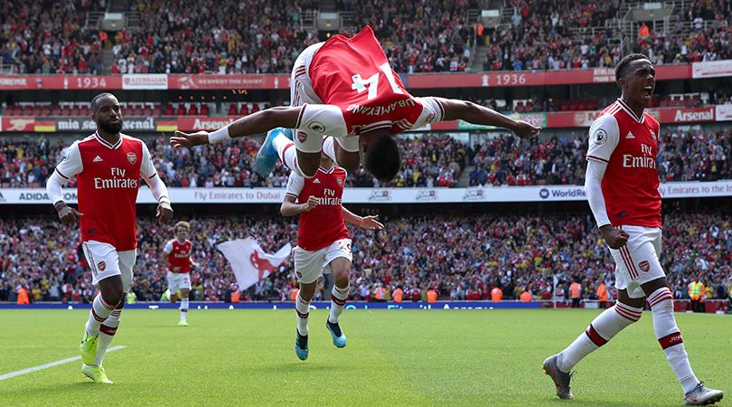 Arsenal Auba celebration