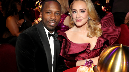 Rich Paul and Adele attend the 65th GRAMMY Awards at Crypto.com Arena on February 05, 2023 in Los Angeles, California.