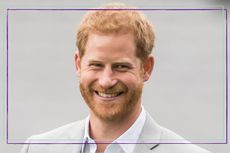 A picture of Prince Harry smiling and wearing a beige suit, as he visits Croke Park, home of Ireland's largest sporting organisation, the Gaelic Athletic Association on July 11, 2018 in Dublin, Ireland