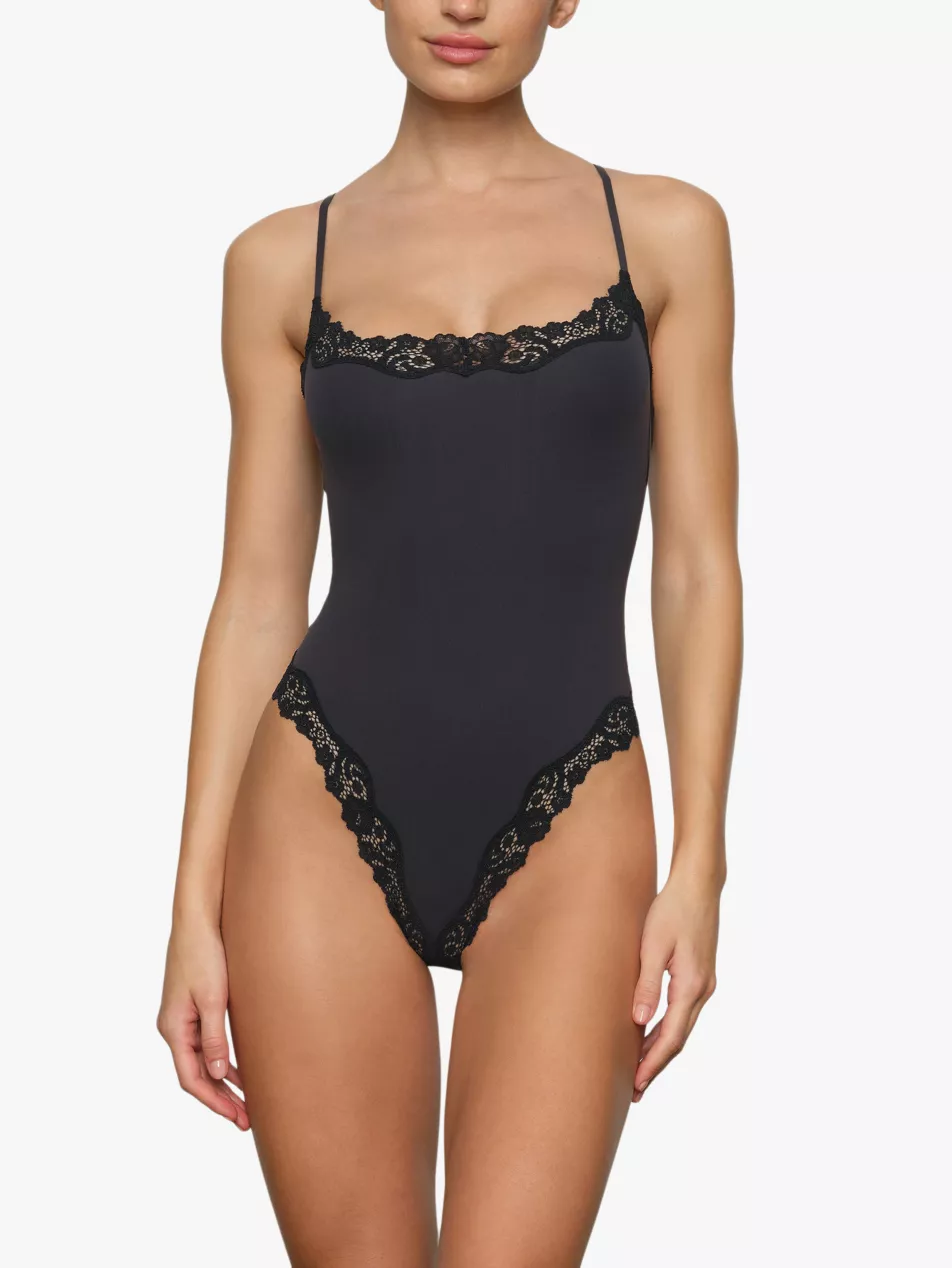 Fits Everybody Lace-Trim Stretch-Woven Body - Xxs