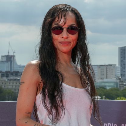 Zo&euml; Kravitz attended a 'Caught Stealing' photo call in Paris wearing the silk trend