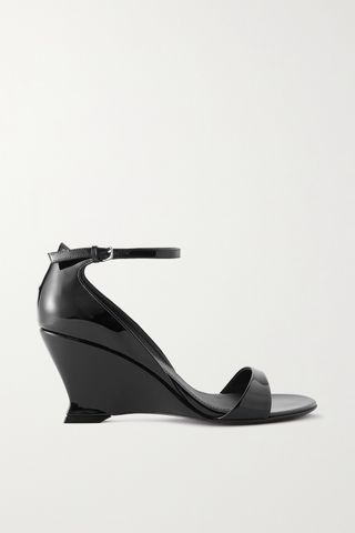 Vidette Patent-Leather Wedge Sandals