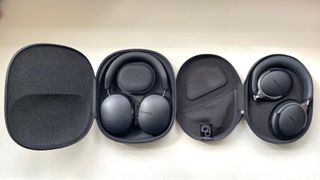 Bose QC Ultra and Sonos Ace in their carry cases