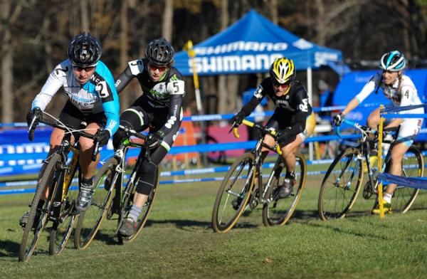 The chase of four were racing for the win