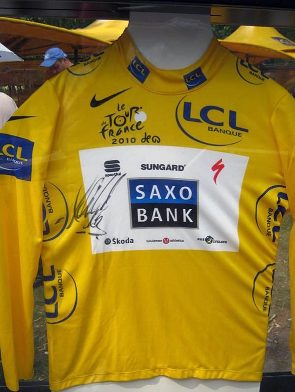 One of Andy Schleck's yellow jerseys.